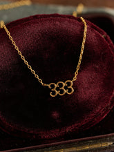 333 Angel Number Choker with Aquamarine - CAMELLIA
